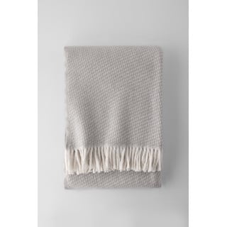 Svetlosivý pléd s podielom bavlny Euromant Ruby, 140 × 180 cm