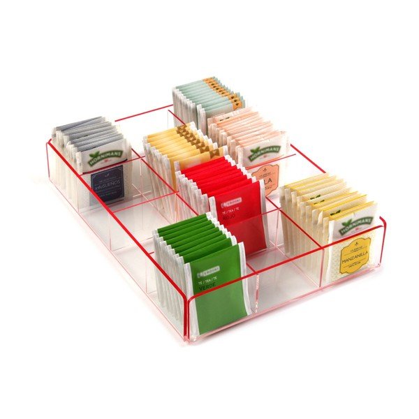 Ružový úložný box s 12 priehradkami Versa Ariel-image-1