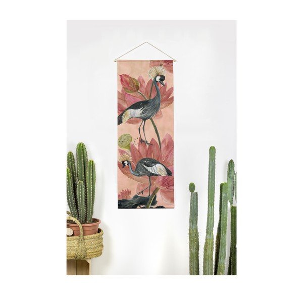 Tapiséria 40x155 cm Flores y Gruas – Madre Selva-image-1