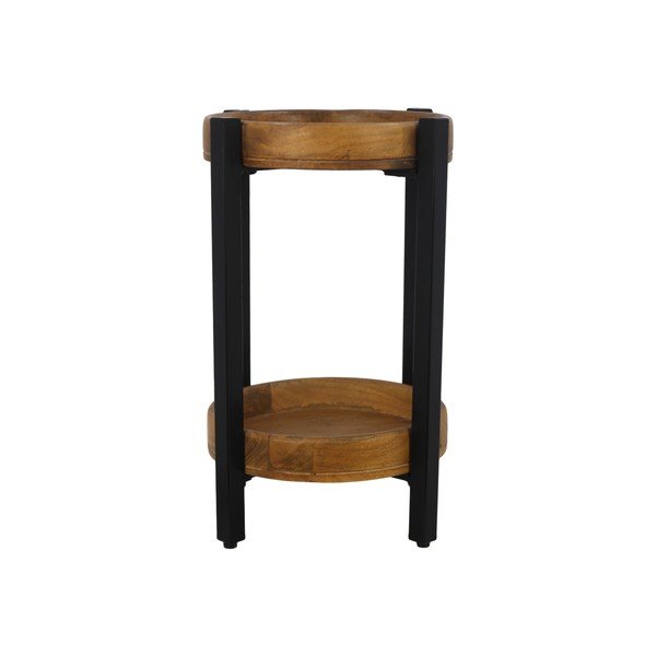 Odkladací stolík z mangového dreva HSM collection Ediash, Ø 35 cm-image-2