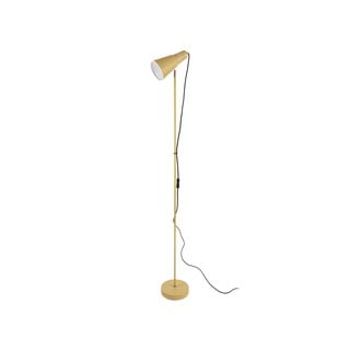 Horčicovožltá stojacia lampa Leitmotiv Mini Cone, výška 147,5 cm