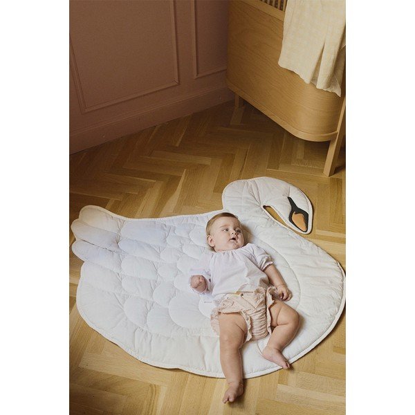 Krémová detská hracia podložka 100x110 cm Swan – Lorena Canals-image-1