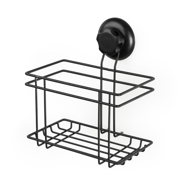 Čierna samodržiaca nástenná kúpeľňová polička Compactor Bestlock Black Utensils Holder-image-4