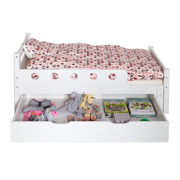 Biela zásuvka pod detskú posteľ 70x140 cm White Junior – Flexa-image-1