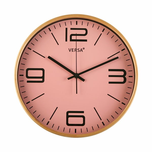 Nástenné hodiny Versa Light Pink