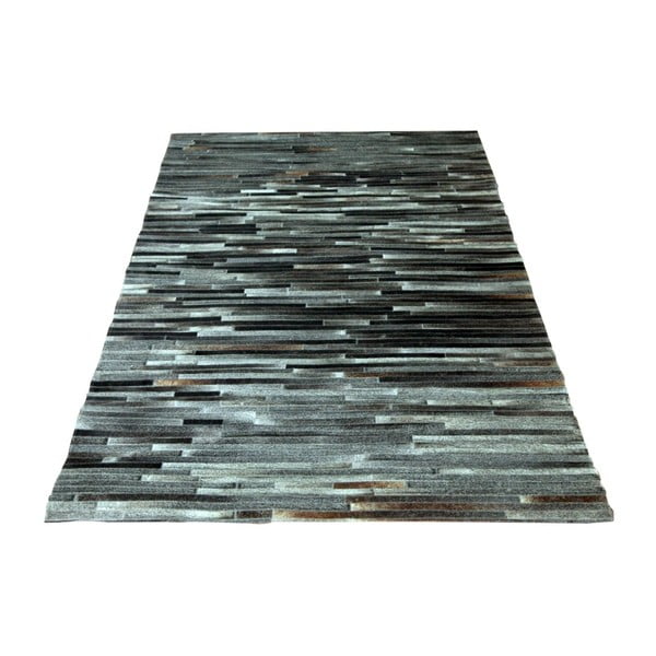 Tmavosivý koberec z hovädzej usne Hide, 240 x 170 cm