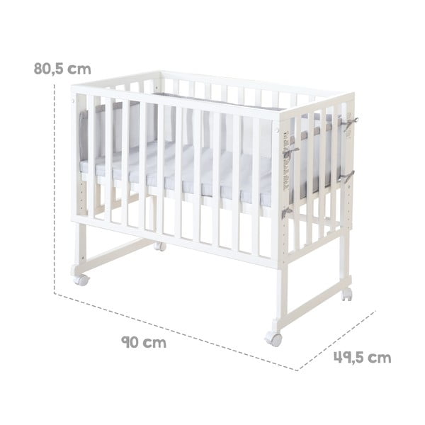 Biela postieľka 90x45 cm – Roba-image-3