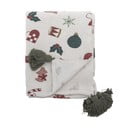 Biela deka s vianočným motívom 130x160 cm Yule – Bloomingville