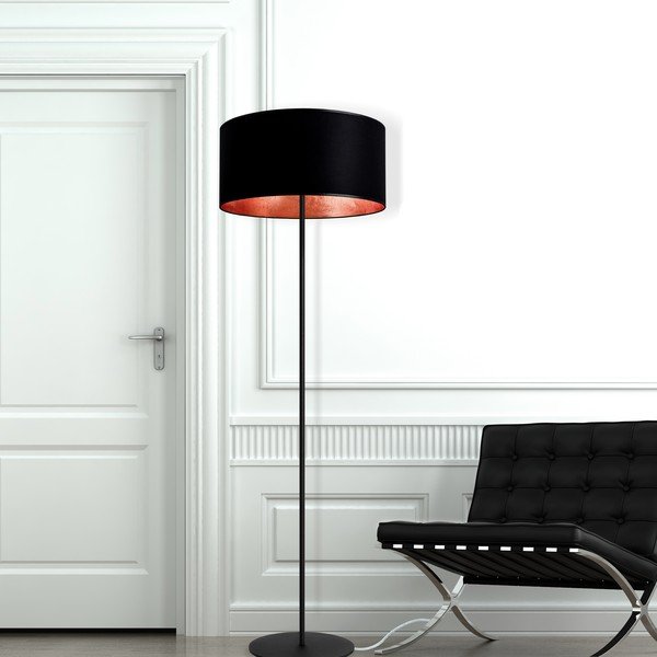 Čierno-medená stojacia lampa Sotto Luce Mika, ⌀ 40 cm-image-2