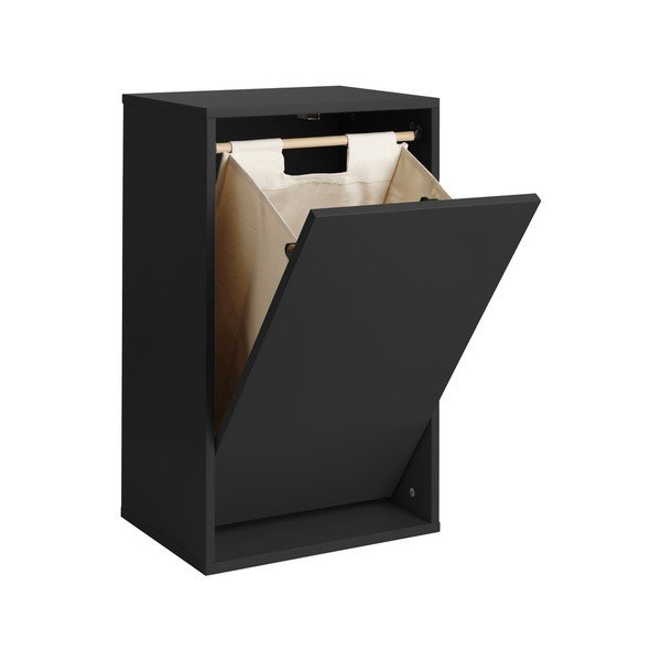 Čierny nástenný kôš na bielizeň Laundry Box – ReCollector