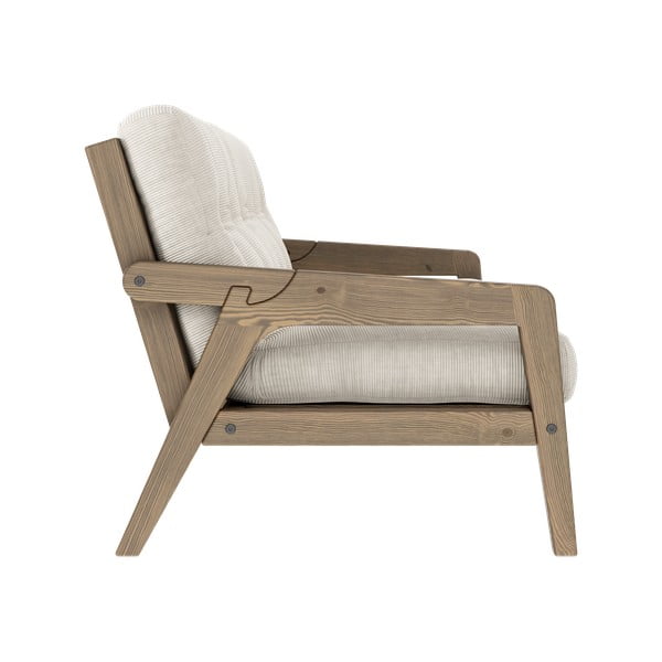 Béžová menčestrová rozkladacia pohovka 204 cm Grab - Karup Design-image-4