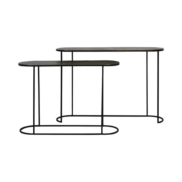 Kovové konzolové stolíky v bronzovej farbe v súprave 2 ks 28x118 cm Bocov – Light & Living