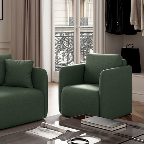 Zelené kreslo Chaum – Rodier-image-3