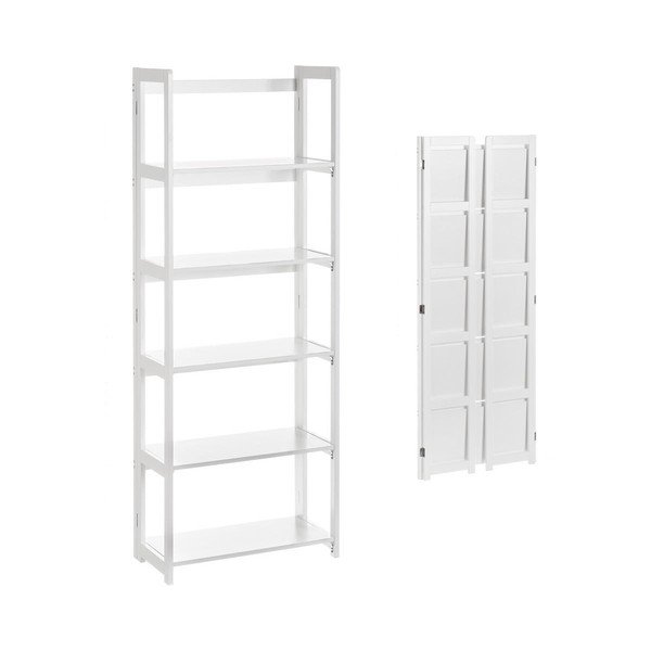 Biely rozkladací regál 56x148 cm - Casa Selección-image-1