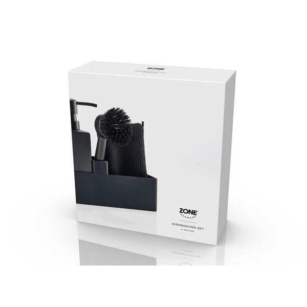 Čierny plastový/silikónový stojan na umývacie prostriedky Singles – Zone-image-2