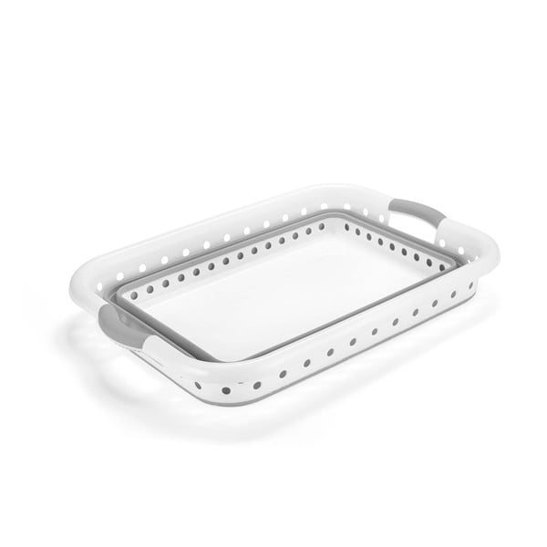 Bielo-sivý plastový kôš na bielizeň 40 l - Addis-image-2