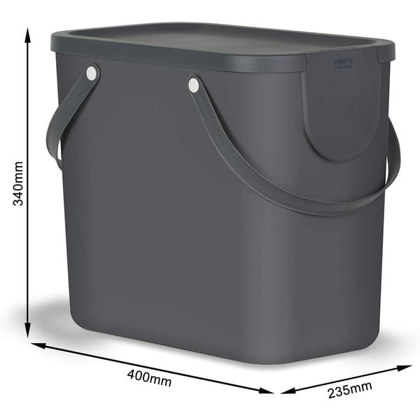 Odpadkový kôš na triedený odpad z recyklovaného plastu 25 l Albula - Rotho-image-3