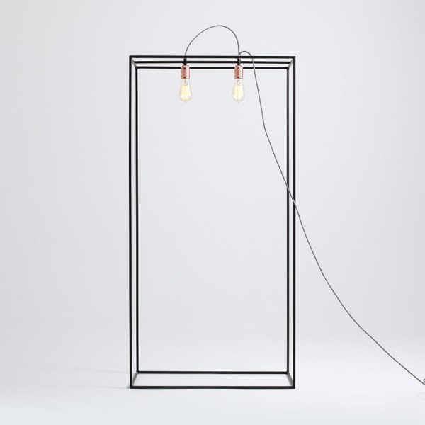 Čierna stojacia lampa Custom Form Metric, šírka 70 cm-image-1