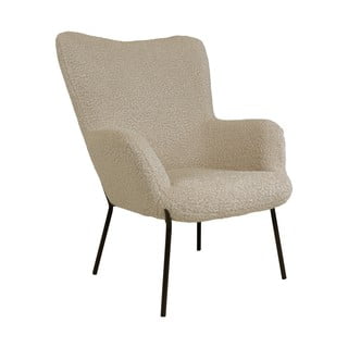 Béžové kreslo z umelej kožušiny Glasgow – Bonami Essentials