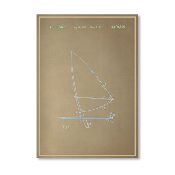 Plagát Wind Surfboard II, 30x42 cm