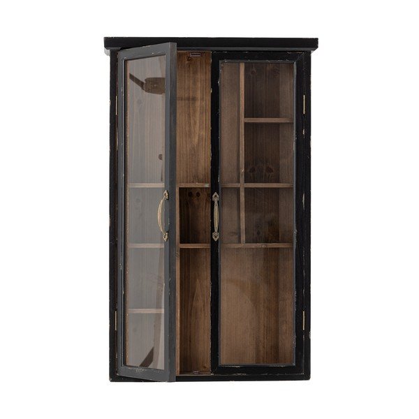 Čierna závesná vitrína z jedlového dreva 50x80x14 cm Hazem – Bloomingville-image-4