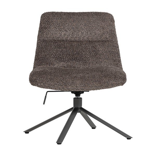 Hnedé otočné kreslo z textílie buklé Soren – WOOOD-image-2