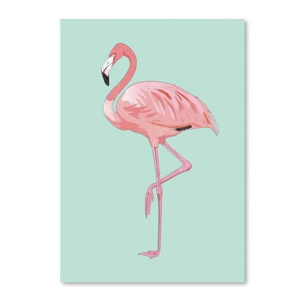 Plagát Americanflat Flamingo, 30 x 42 cm