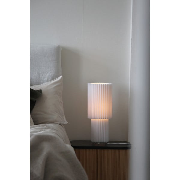 Biela stolová lampa s textilným tienidlom (výška 45 cm) Catis – Markslöjd-image-2