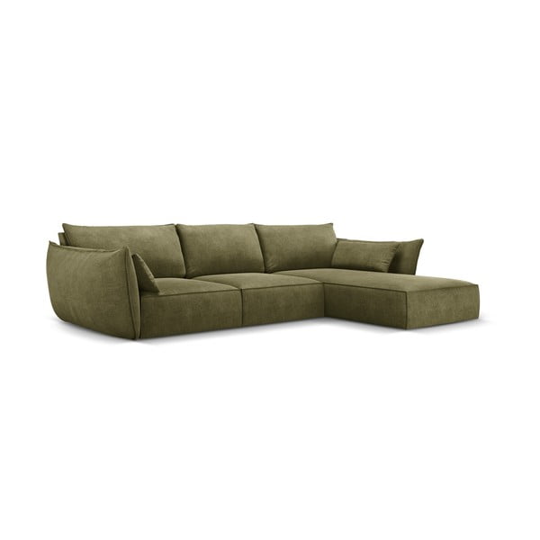 Zelená rohová pohovka (pravý roh) Vanda - Mazzini Sofas-image-2