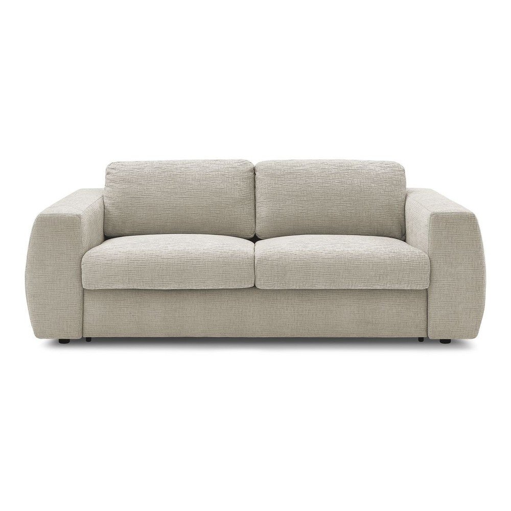 E-shop Béžová ženilková pohovka na každodenné spanie/rozkladacia 220 cm Hugo – Bobochic Paris