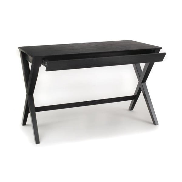 Čierny písací stôl so zásuvkou Actona Writex-image-2