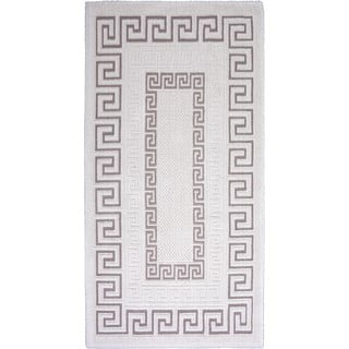 Sivo-béžový bavlnený koberec Vitaus Versace, 100 × 150 cm