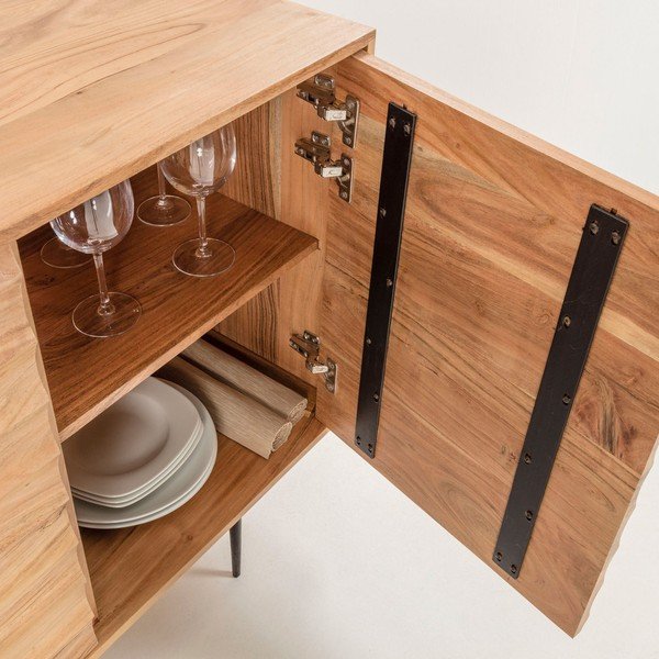 Komoda z akáciového dreva Kave Home Delsie, 147 x 81 cm-image-1