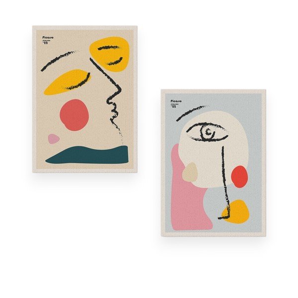 Obrazy v súprave 2 ks 50x70 cm Faces – Wallity