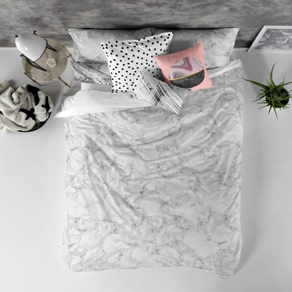 Balvnená obliečka na paplón Blanc Essence Marble, 240 × 220 cm