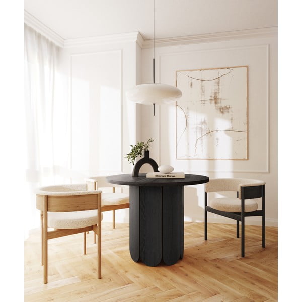 Okrúhly jedálenský stôl v dekore duba ø 98 cm Soft – Woodman-image-2