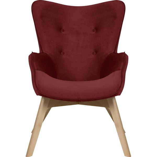Červené zamatové kreslo Niko – Ropez-image-2