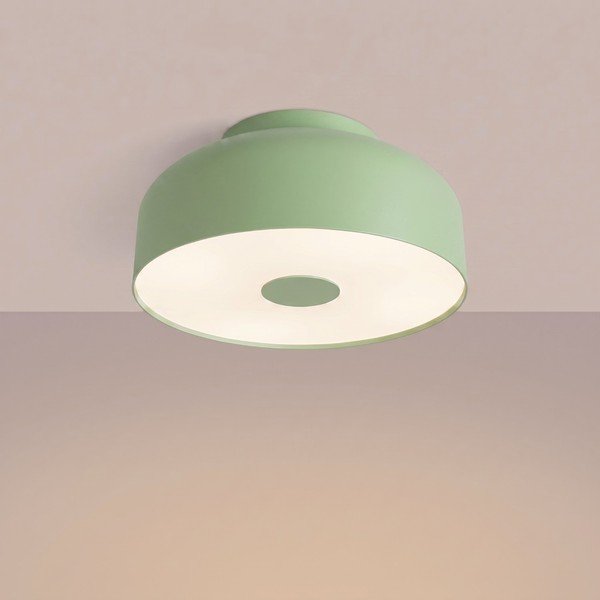 Šalviové zelené oceľové stropné svietidlo ø 30 cm Omiq – Sollux-image-2