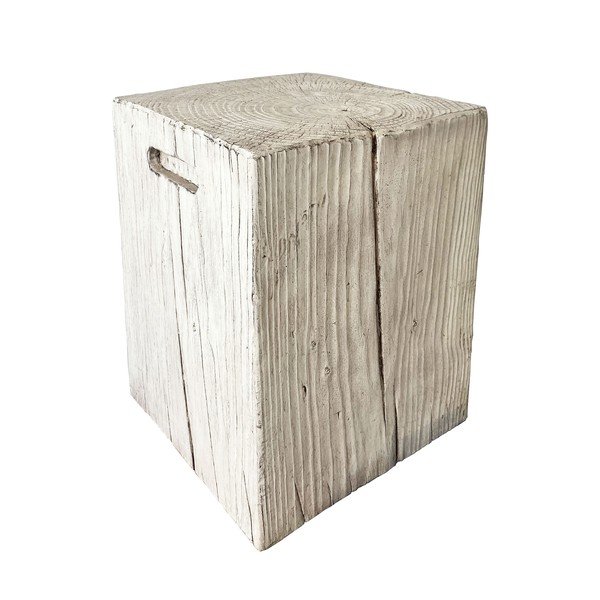 Biely záhradný odkladací stolík Ezeis Ecotop, 35 x 35 cm