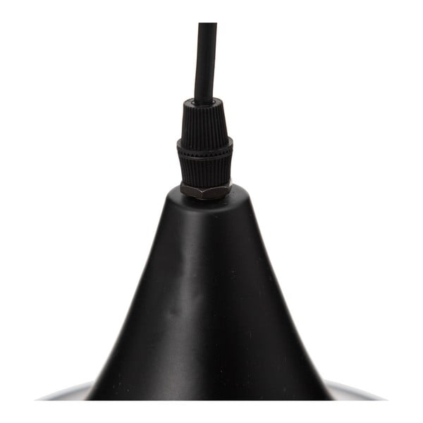 Čierne závesné svietidlo s kovovým tienidlom ø 36 cm – Ixia-image-2