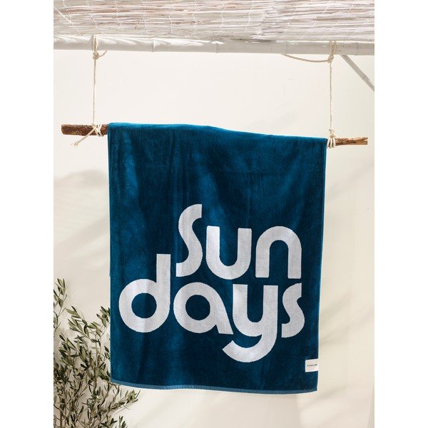 Modrá plážová osuška Sunnylife Nouveau Bleu-image-1