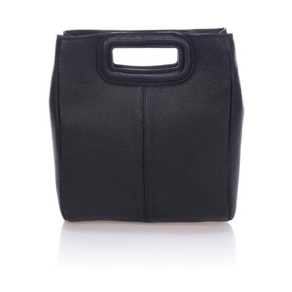 Čierna kožená kabelka Markese Cara