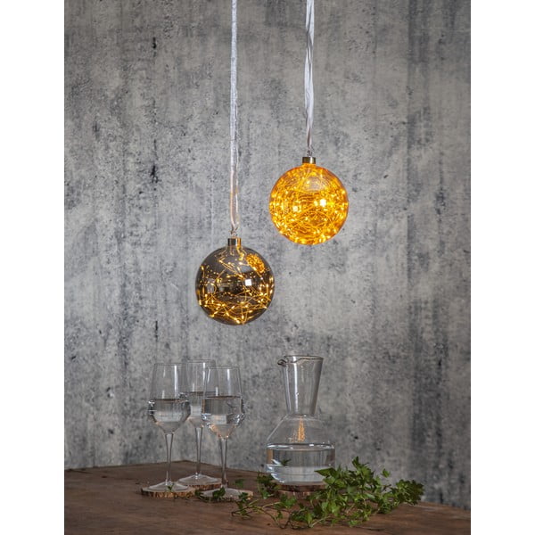 Tmavosivá vianočná svetelná dekorácia ø 15 cm Glow – Star Trading-image-1