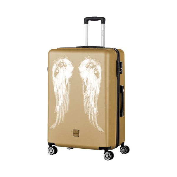 Cestovný kufor v zlatej farbe Berenice Wings, 107 l