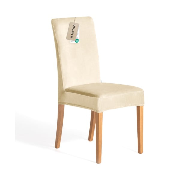 Béžové napínacie poťahy v súprave 4 ks na stoličku 48 cm Sento – Restilo-image-3