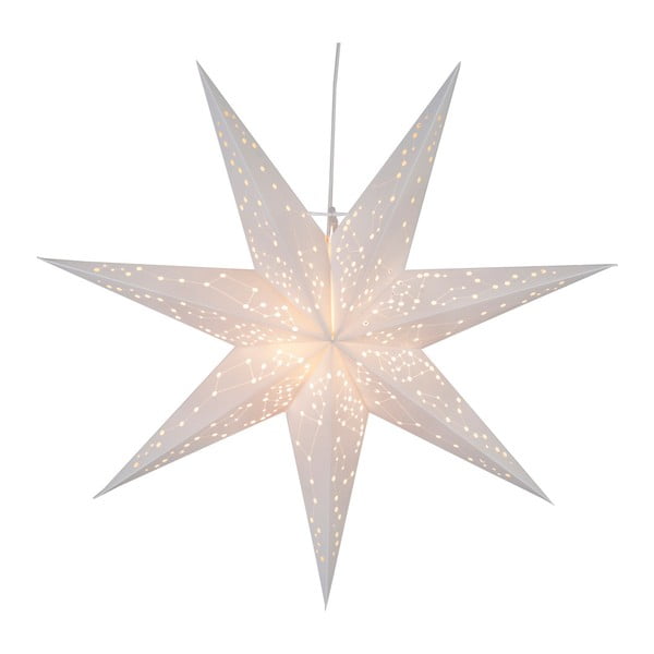Biela svietiaca hviezda Best Season Paperstar Galaxy, 60 cm