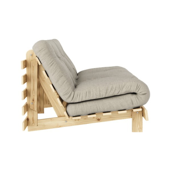 Sivobéžová ľanová rozkladacia pohovka 160 cm Roots – Karup Design-image-4