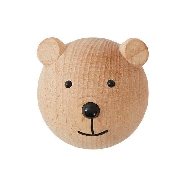 Nástenný háčik z bukového dreva v prírodnej farbe Bear – OYOY Mini