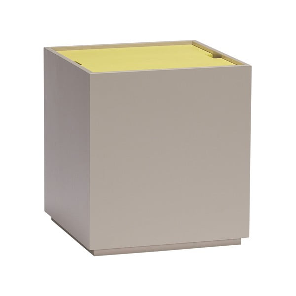 Žlto-sivá truhlica z jaseňového dreva 40x45 cm Vault – Hübsch-image-2