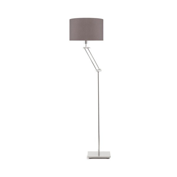 Sivá voľne stojacia lampa so sivým tienidlom Citylights Dublin